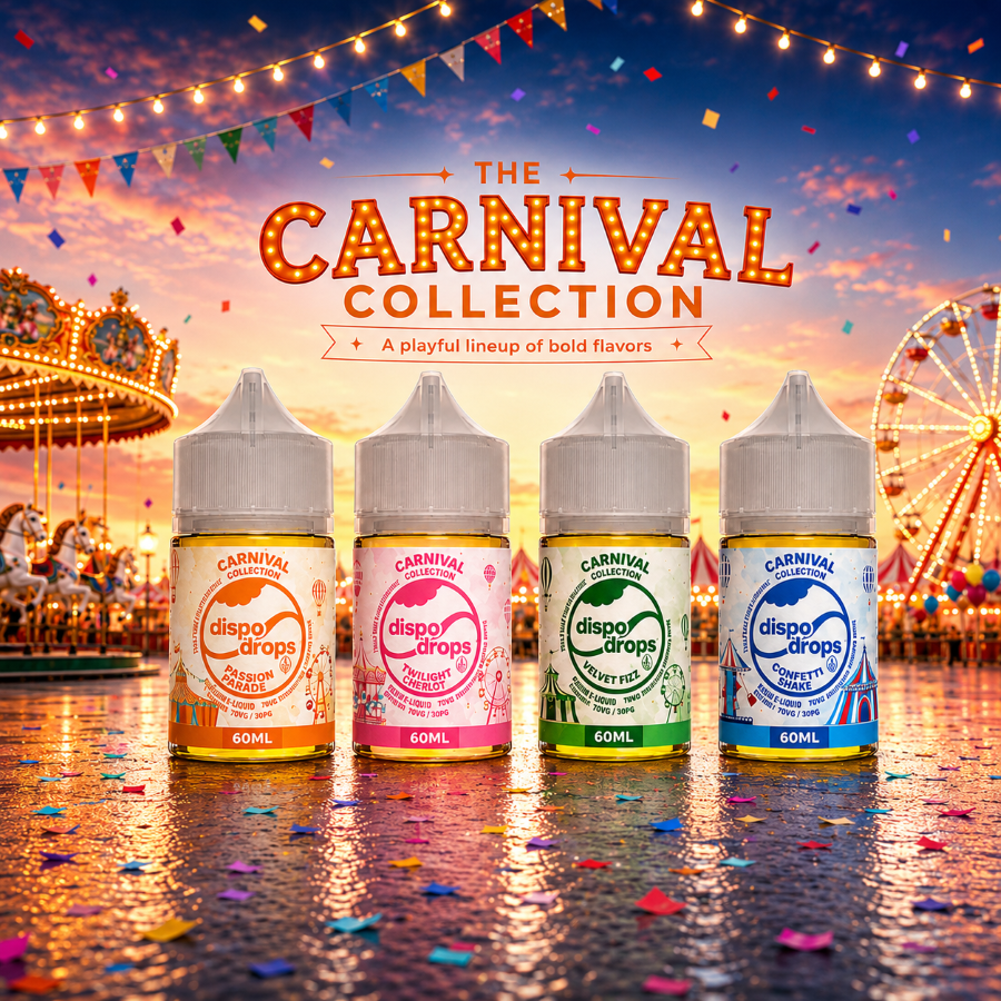 Dispo Drops Carnival Collection Longfill Vape Juice Flavour Shots | 60ml