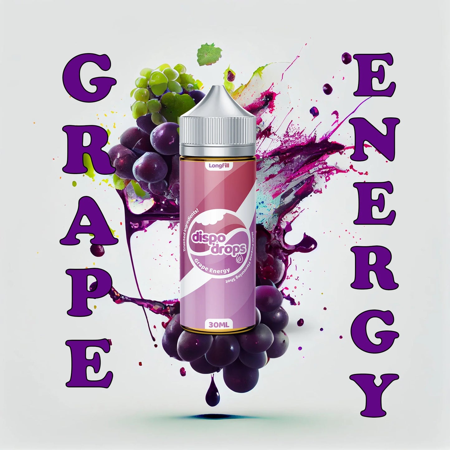 Dispo Drops - Grape Energy 120ml Longfill
