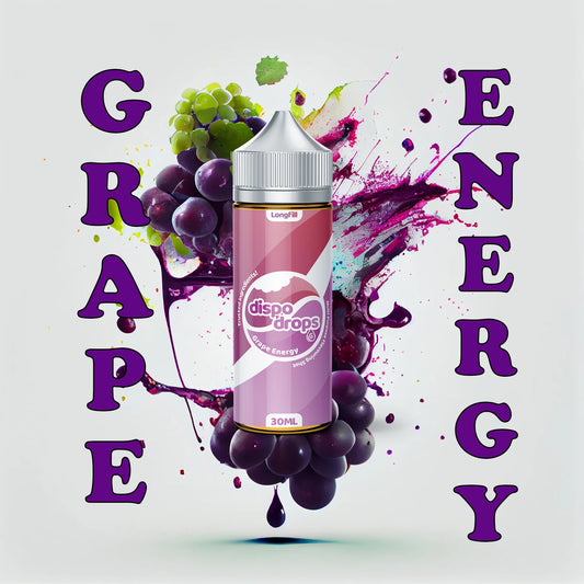Dispo Drops - Grape Energy 120ml Longfill