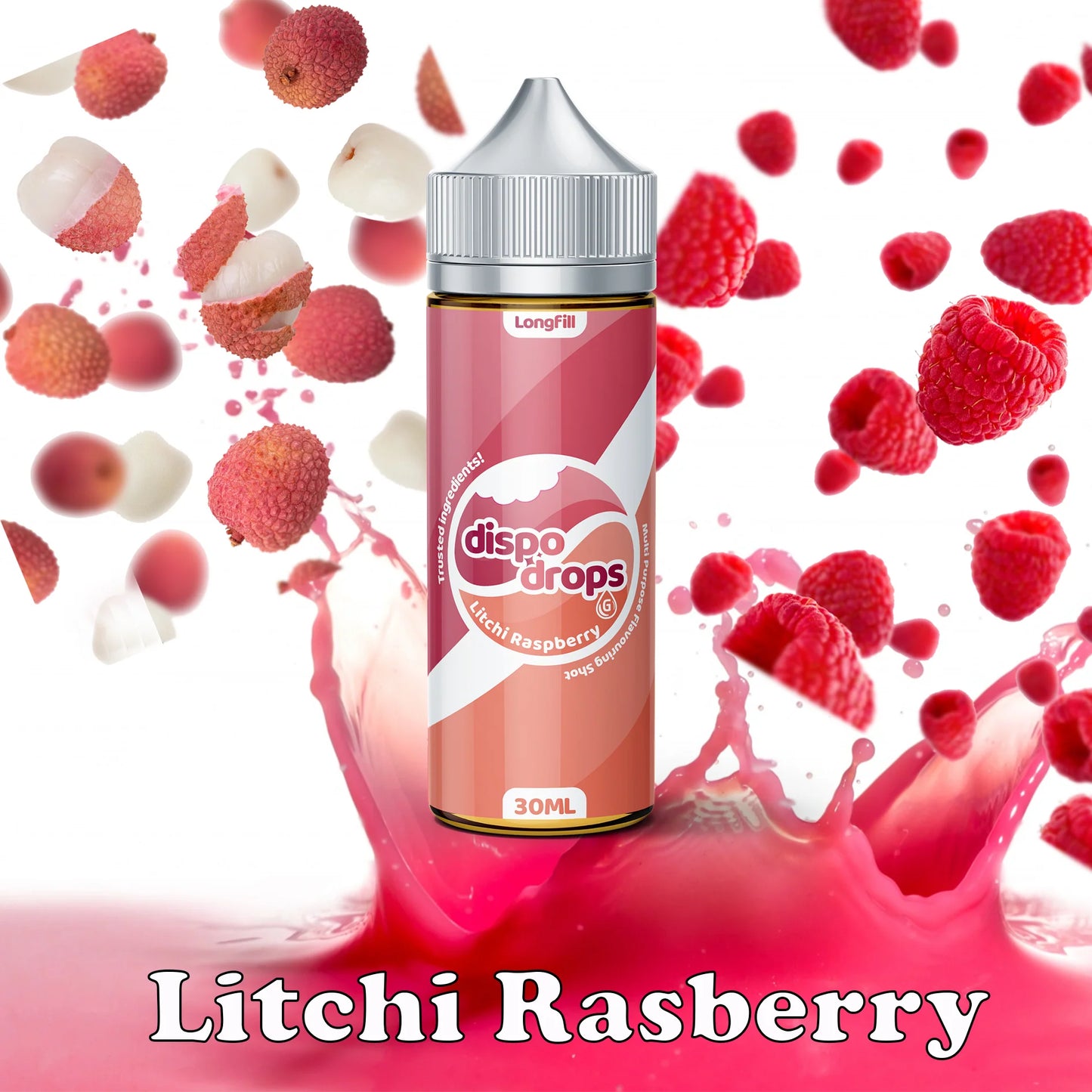 Dispo Drops - Litchi Raspberry 120ml Longfill